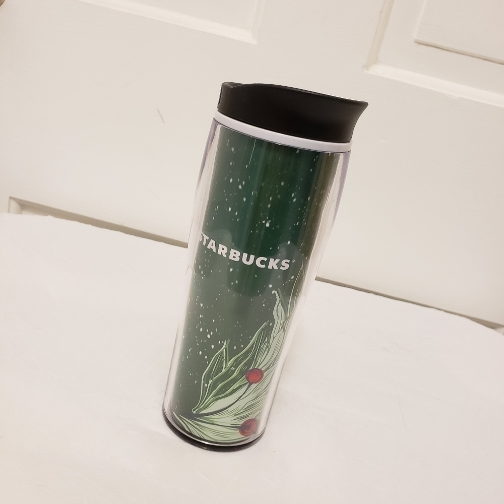 Starbucks 2020 Mistletoe Green Holiday Travel Mug with lid